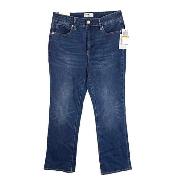 Oat New York Women’s High Rise Boot Crop Denim Jeans Size 29 Medium Wash NWT - Picture 2 of 12